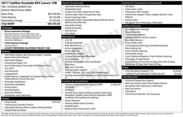 cadillac escalade esv 2017 1GYS3HKJ0HR327262 image cadillac escalade esv 2017 1GYS3HKJ0HR327262 image
